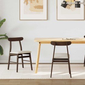 Silla de comedor 2 pcs Marrón claro y claro en Sillas de comedor | Comprar online en Foru.es