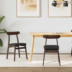 Silla de comedor 2 pcs Marrón claro y negro en Sillas de comedor | Comprar online en Foru.es