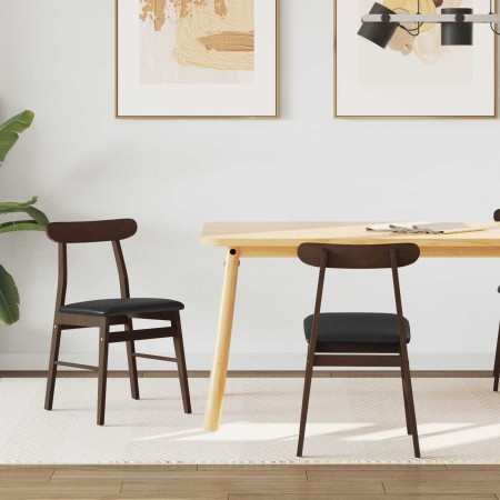 Silla de comedor 2 pcs Marrón claro y negro en Sillas de comedor | Comprar online en Foru.es