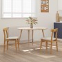 Silla de comedor 2 pcs Natural y claro Madera de Caucho Sólido en Sillas de comedor | Comprar online en Foru.es