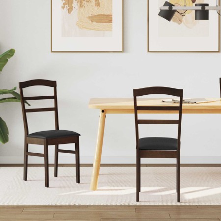 Silla de comedor 2 pcs Marrón claro y negro en Sillas de comedor | Comprar online en Foru.es