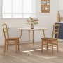 Silla de comedor 2 pcs Natural Madera de Caucho Sólido en Sillas de comedor | Comprar online en Foru.es
