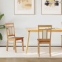 Silla de comedor 2 pcs Natural Madera de Caucho Sólido en Sillas de comedor | Comprar online en Foru.es
