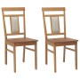 Silla de comedor 2 pcs Natural Madera de Caucho Sólido en Sillas de comedor | Comprar online en Foru.es