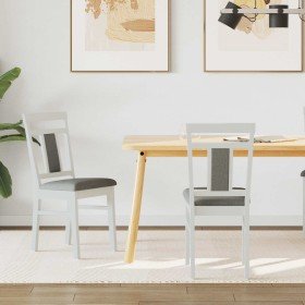 Silla de comedor 2 pcs y gris Madera de Caucho Sólido en Sillas de comedor | Comprar online en Foru.es
