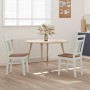 Silla de comedor 2 pcs y Natural Madera de Caucho Sólido en Sillas de comedor | Comprar online en Foru.es