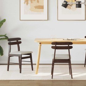 Silla de comedor 2 pcs Marrón claro y claro en Sillas de comedor | Comprar online en Foru.es