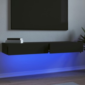 Muebles de TV con luces LED 2 uds negro 60x35x15,5 cm en Muebles TV | Comprar online en Foru.es