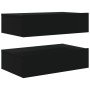 Muebles de TV con luces LED 2 uds negro 60x35x15,5 cm en Muebles TV | Comprar online en Foru.es