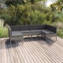 Set de muebles de jardín 6 pzas y cojines ratán sintético gris en Conjuntos de jardín | Comprar online en Foru.es