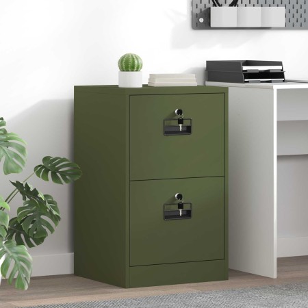 Mueble archivador con cajón Verde Oliva 44 x 50 x 106.5 cm en Armarios y almacenamiento | Comprar online en Foru.es