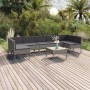 Set de muebles de jardín 8 pzas y cojines ratán sintético gris en Conjuntos de jardín | Comprar online en Foru.es