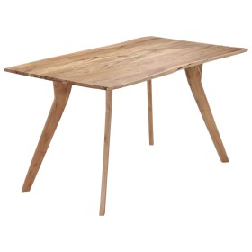 Mesa de comedor de madera maciza de acacia 140x80x76 cm en Mesas de comedor | Comprar online en Foru.es
