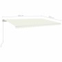 Toldo retráctil manual con luz LED crema 500x300 cm en Toldos | Comprar online en Foru.es