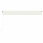Toldo automático con LED y sensor de viento crema 500x300 cm en Toldos | Comprar online en Foru.es