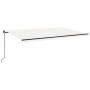 Toldo retráctil manual con luz LED crema 500x300 cm en Toldos | Comprar online en Foru.es