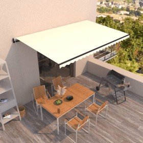Toldo retráctil automático crema 500x300 cm en Toldos | Comprar online en Foru.es