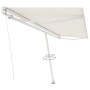 Toldo de pie retráctil manual color crema 500x300 cm en Toldos | Comprar online en Foru.es
