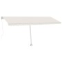 Toldo retráctil manual con luz LED crema 500x300 cm en Toldos | Comprar online en Foru.es