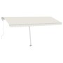 Toldo automático con LED y sensor de viento crema 500x300 cm en Toldos | Comprar online en Foru.es