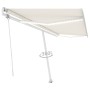 Toldo automático con LED y sensor de viento crema 500x300 cm en Toldos | Comprar online en Foru.es