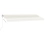 Toldo automático con LED y sensor de viento crema 500x300 cm en Toldos | Comprar online en Foru.es