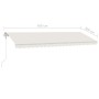 Toldo automático con LED y sensor de viento crema 500x300 cm en Toldos | Comprar online en Foru.es