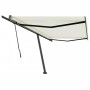 Toldo de pie retráctil manual color crema 500x300 cm en Toldos | Comprar online en Foru.es