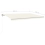 Toldo retráctil manual con luz LED crema 5x3 m en Toldos | Comprar online en Foru.es