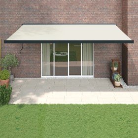 Toldo retráctil aluminio y tela color crema 5x3 m en Toldos | Comprar online en Foru.es