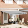 Toldo retráctil aluminio y tela gris antracita y blanco 4x3 m en Toldos | Comprar online en Foru.es