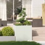 Jardinera acero blanco 80x80x80 cm en Macetas y jardineras | Comprar online en Foru.es