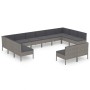 Set de muebles de jardín 12 pzas y cojines ratán sintético gris en Conjuntos de jardín | Comprar online en Foru.es