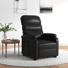 Sillón elevable cuero sintético negro en Sillones | Comprar online en Foru.es