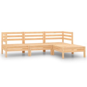 Juego de muebles de jardín 4 piezas madera maciza de pino en Conjuntos de jardín | Comprar online en Foru.es