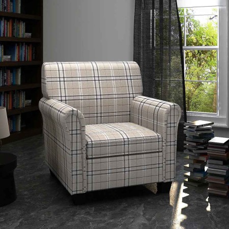 Sillón con cojín tela color crema en Sillones | Comprar online en Foru.es