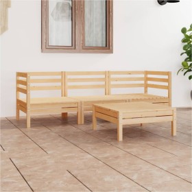 Juego de muebles de jardín 4 piezas madera de pino maciza en Conjuntos de jardín | Comprar online en Foru.es