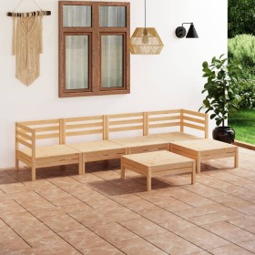 Juego de muebles de jardín 6 piezas madera pino maciza gris en Conjuntos de jardín | Comprar online en Foru.es