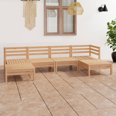 Juego de muebles de jardín 6 piezas madera maciza de pino en Conjuntos de jardín | Comprar online en Foru.es