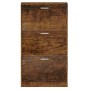 Mueble zapatero madera contrachapada roble ahumado 59x17x108 cm en Zapateros y organizadores de calzado | Comprar online en Foru