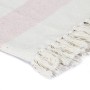Manta a rayas algodón rosa envejecido 125x150 cm en Ropa de cama | Comprar online en Foru.es
