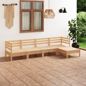 Juego de muebles de jardín 5 piezas madera maciza pino en Conjuntos de jardín | Comprar online en Foru.es
