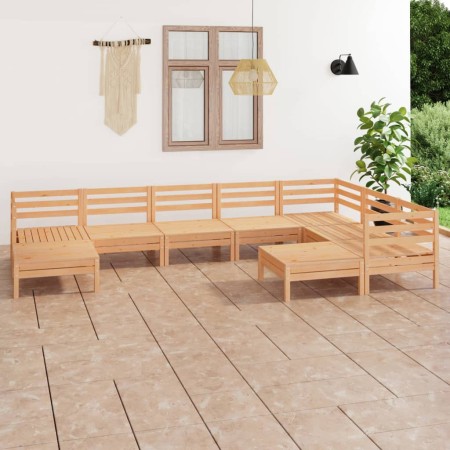 Juego de muebles de jardín 9 piezas madera maciza de pino en Conjuntos de jardín | Comprar online en Foru.es