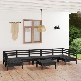 Juego de muebles de jardín 8 piezas madera maciza de pino en Conjuntos de jardín | Comprar online en Foru.es