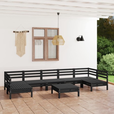 Juego de muebles de jardín 8 piezas madera maciza de pino en Conjuntos de jardín | Comprar online en Foru.es