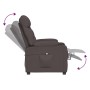 Sillón reclinable eléctrico tela marrón oscuro en Sillones | Comprar online en Foru.es