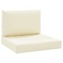 Cojines para palés 2 unidades tela Oxford blanco crema en Decoración | Comprar online en Foru.es