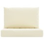 Cojines para palés 2 unidades tela Oxford blanco crema en Decoración | Comprar online en Foru.es