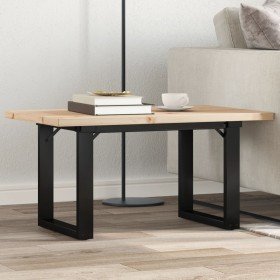 Mesa de centro marco O madera maciza pino y acero 80x50x40,5 cm en Mesas de comedor | Comprar online en Foru.es