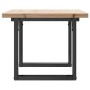 Mesa de centro marco O madera maciza pino y acero 80x50x40,5 cm en Mesas de comedor | Comprar online en Foru.es